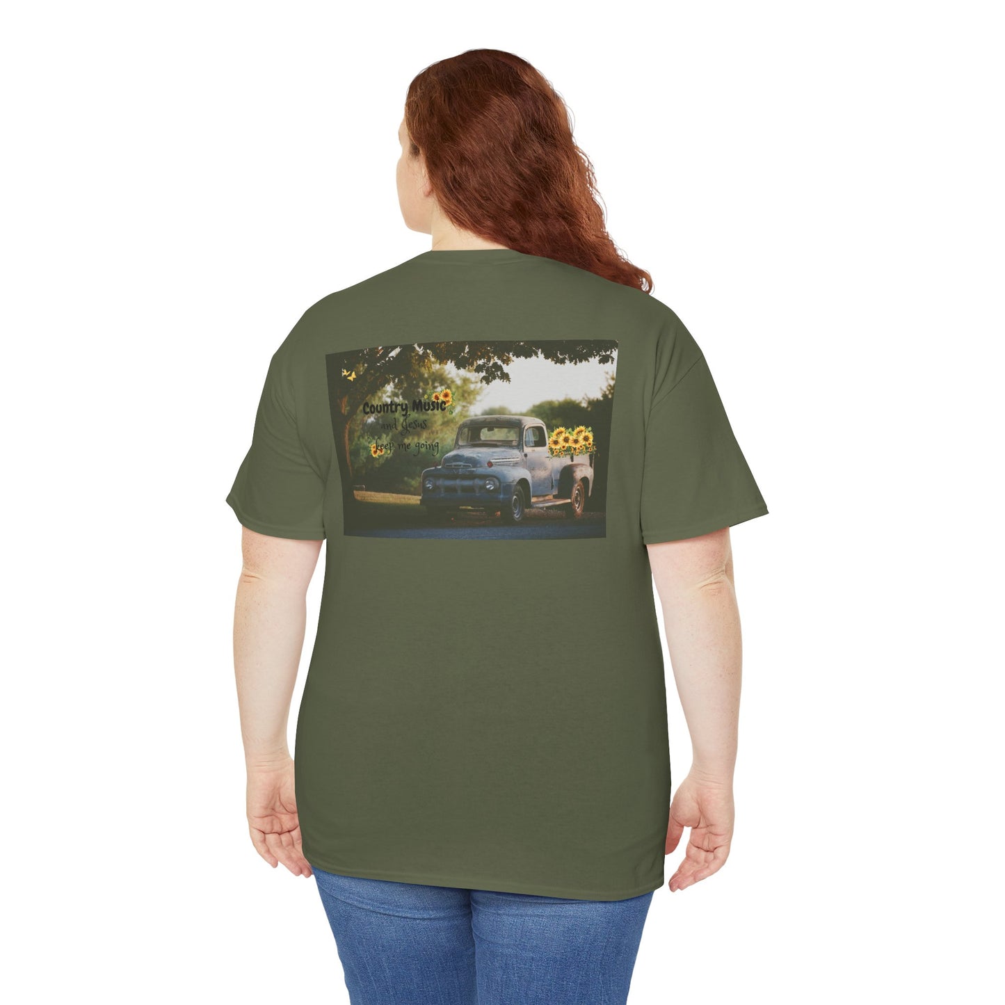 Unisex Heavy Cotton Tee with Country Music Design - Perfect for Music Lovers & Casual Outings