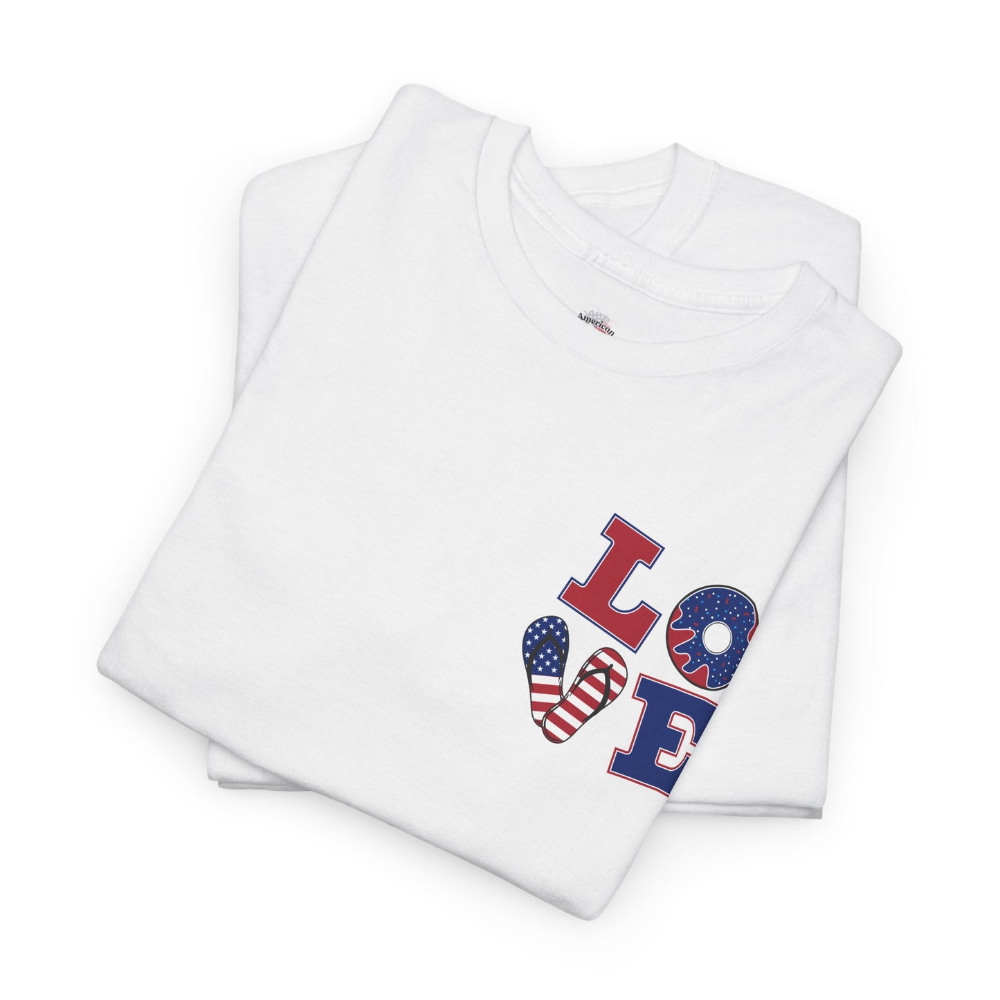 Patriotic Love Unisex Heavy Cotton Tee - God Bless the USA Design