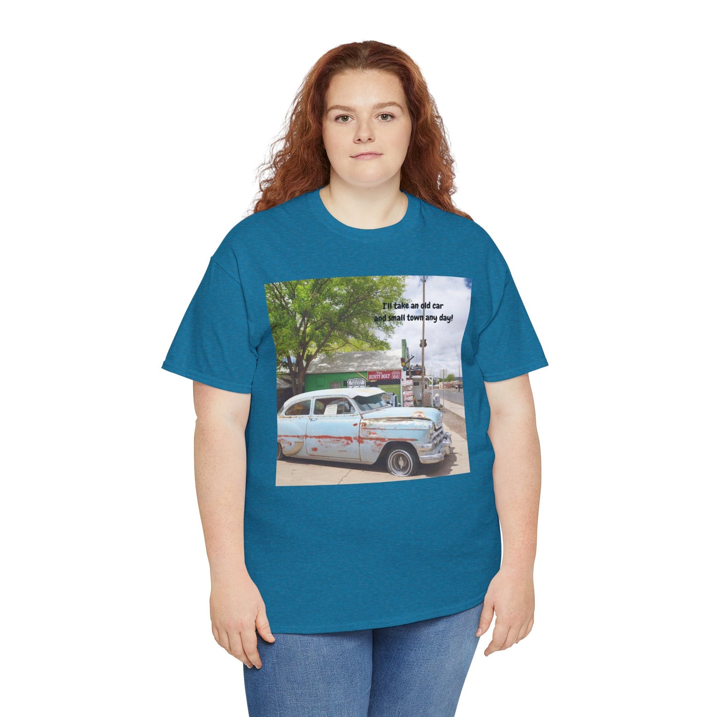 Rustic Vintage Car Tee - Retro Aesthetic Graphic T-Shirt for Casual Outings, Gifts, Travel, Summer Wardrobe, Road Trip Wear