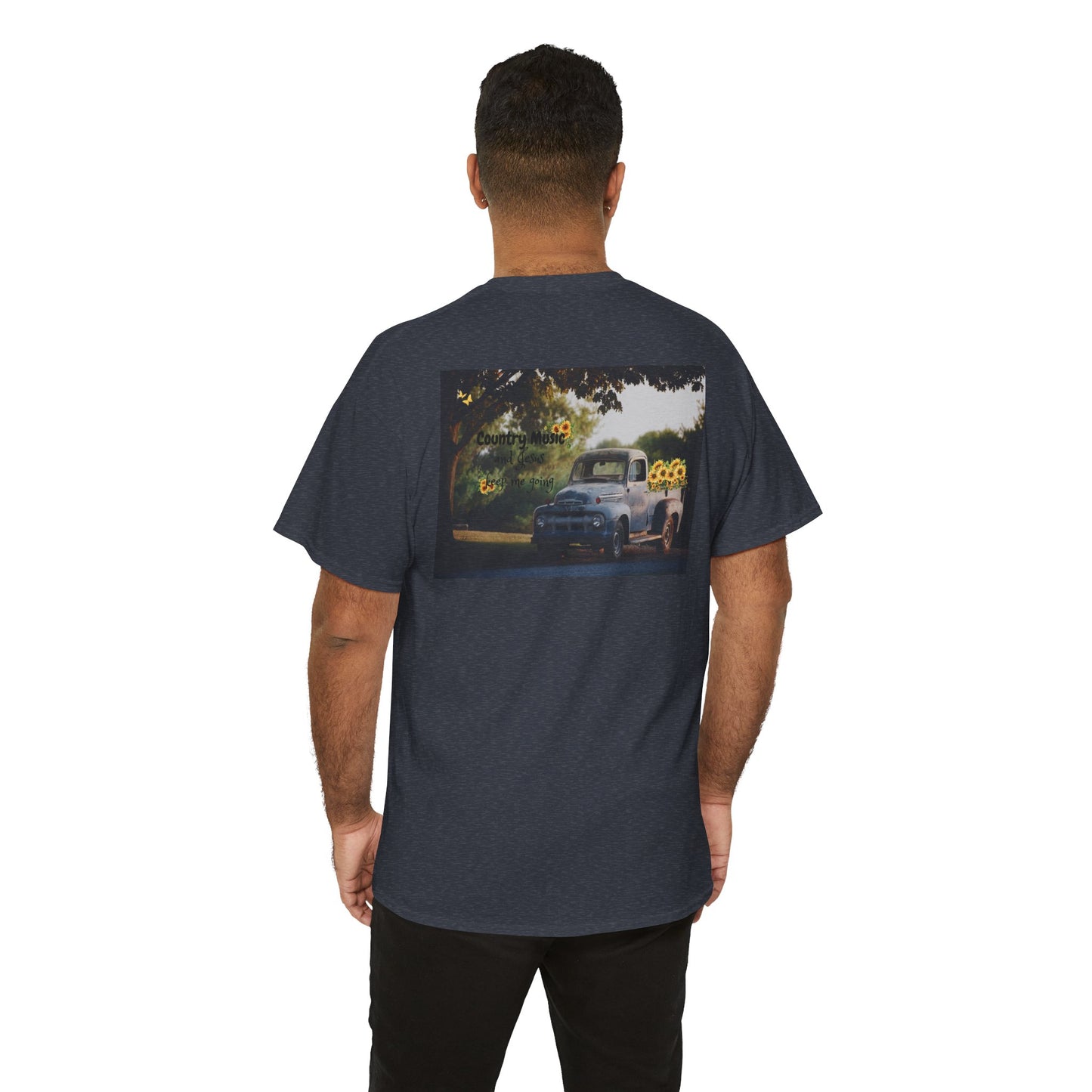 Unisex Heavy Cotton Tee with Country Music Design - Perfect for Music Lovers & Casual Outings