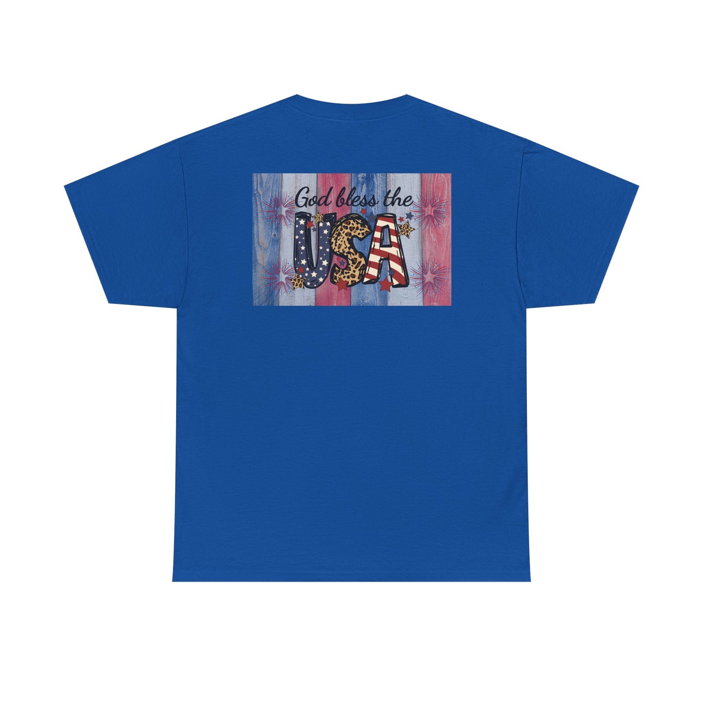 Patriotic Love Unisex Heavy Cotton Tee - God Bless the USA Design