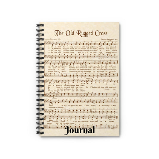 The Old Rugged Cross Spiral Notebook - Inspirational Christian Journal for Reflection and Note-taking