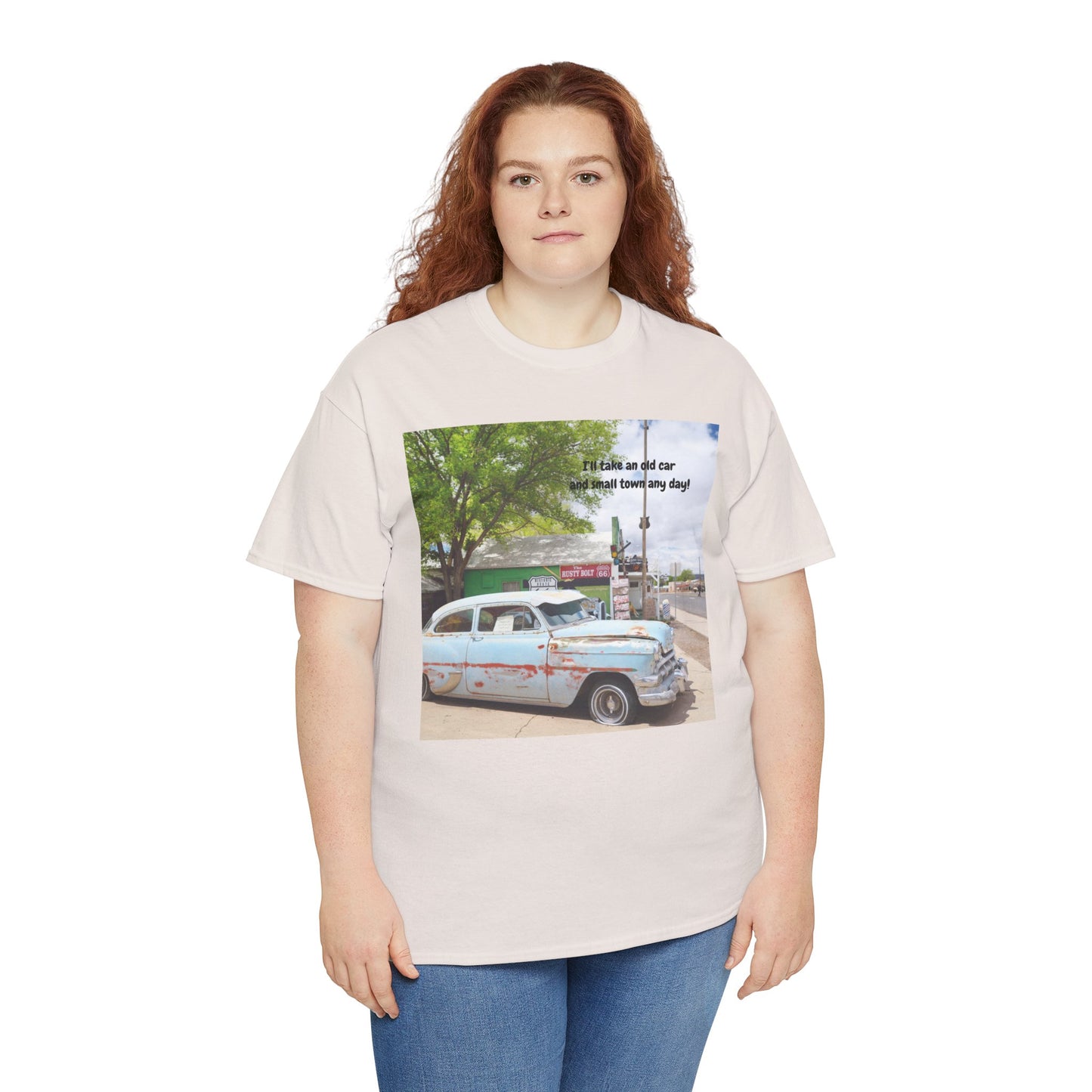 Rustic Vintage Car Tee - Retro Aesthetic Graphic T-Shirt for Casual Outings, Gifts, Travel, Summer Wardrobe, Road Trip Wear