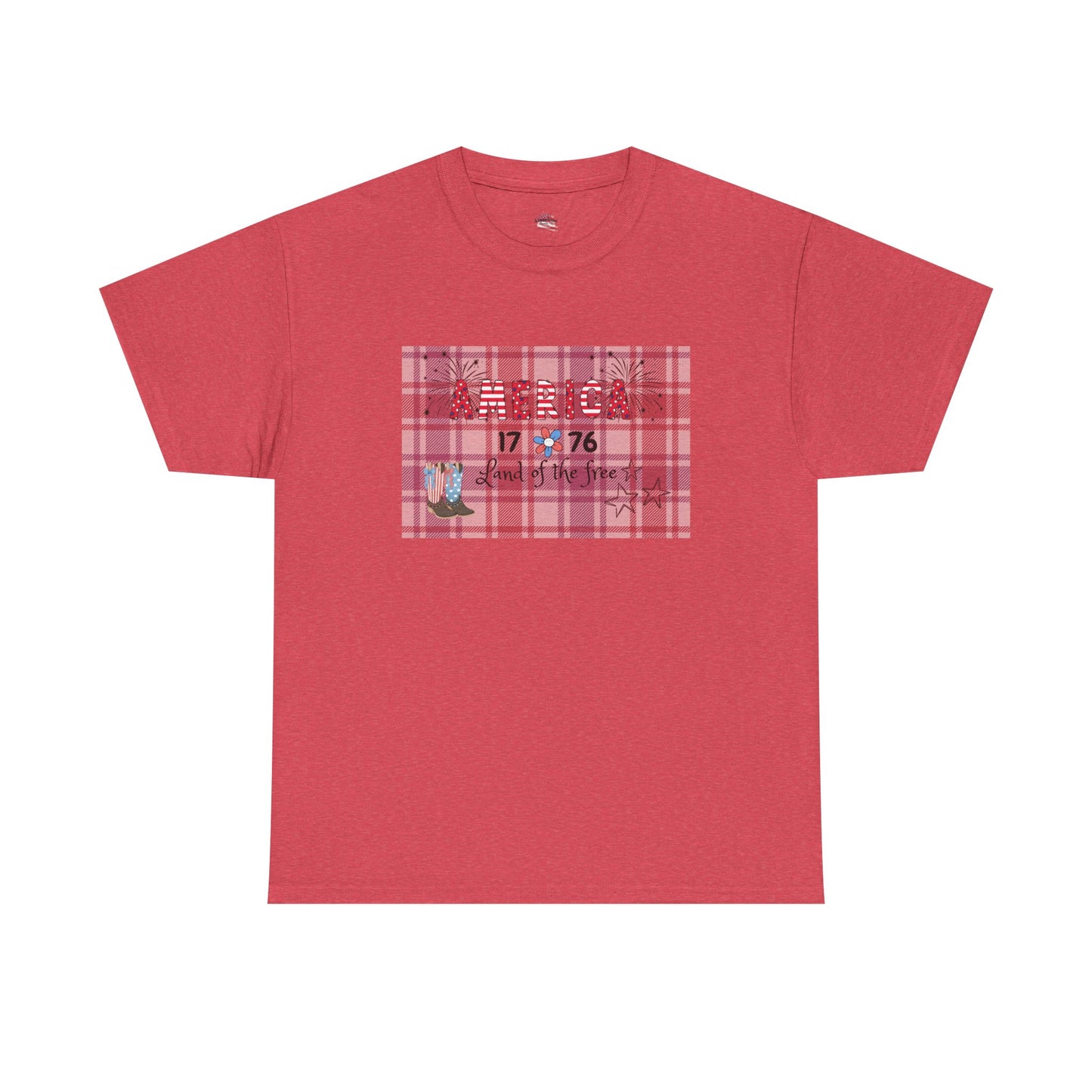 Patriotic Unisex Heavy Cotton Tee | America 1776 Land of the Free