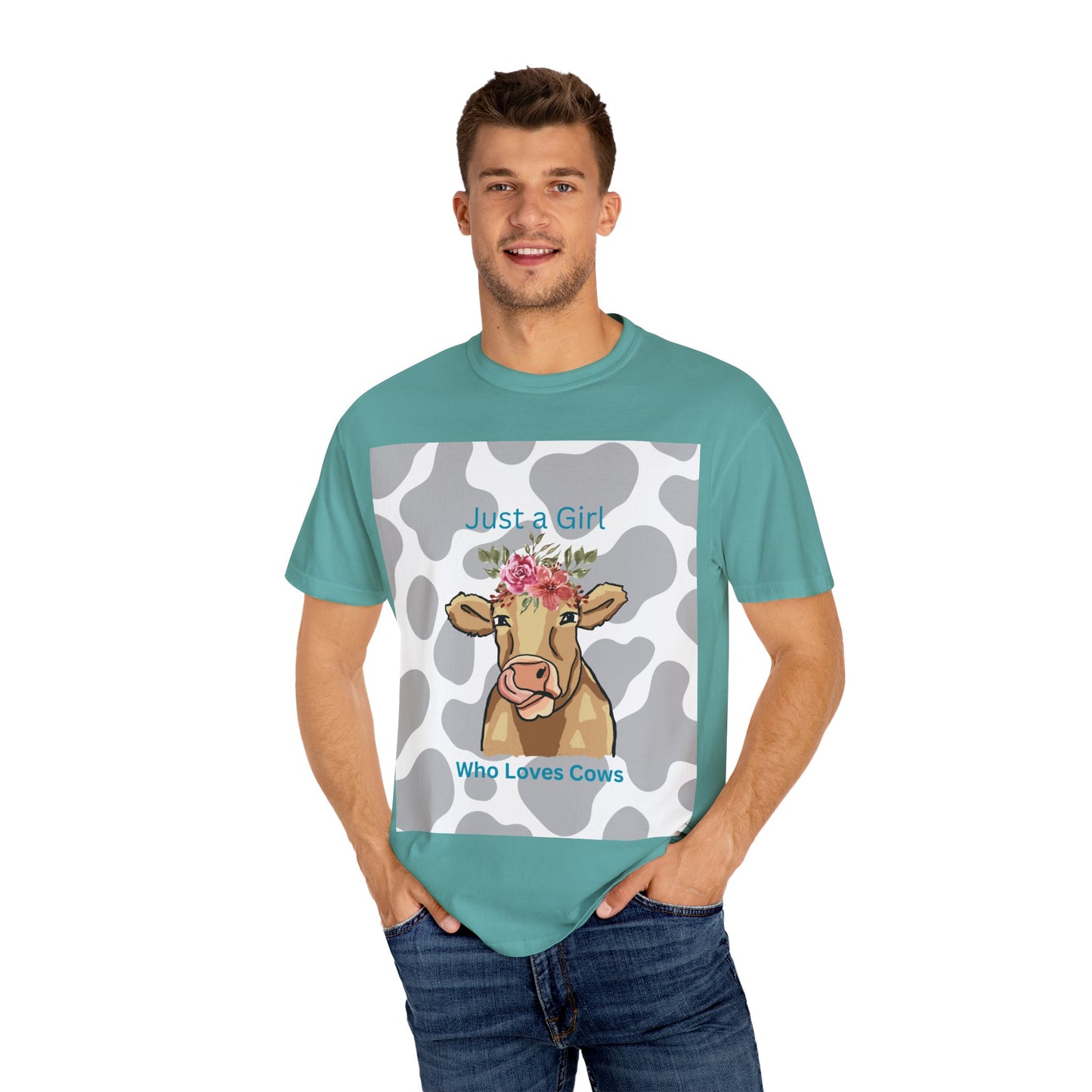 Just a Girl Who Loves Cows T-shirt - Fun and Whimsical Cotton Tee for Animal Lovers
