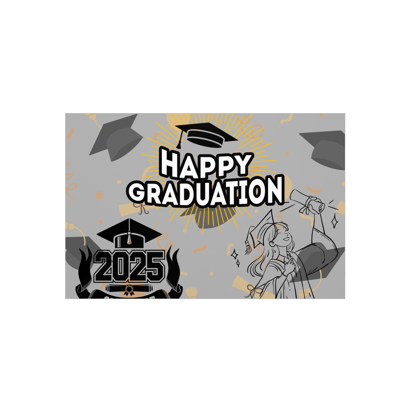 Graduation Foam Board Sign – Happy Graduation 2025 Decoration