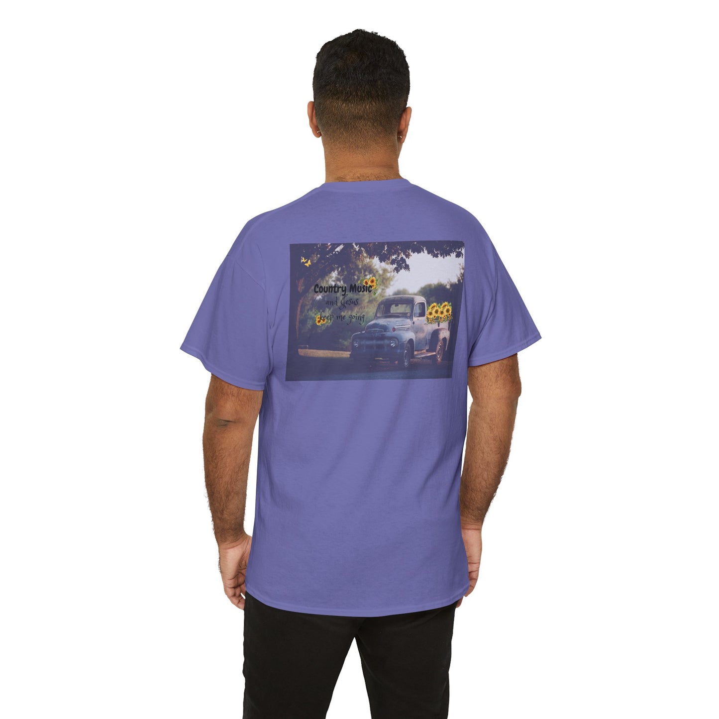 Unisex Heavy Cotton Tee with Country Music Design - Perfect for Music Lovers & Casual Outings