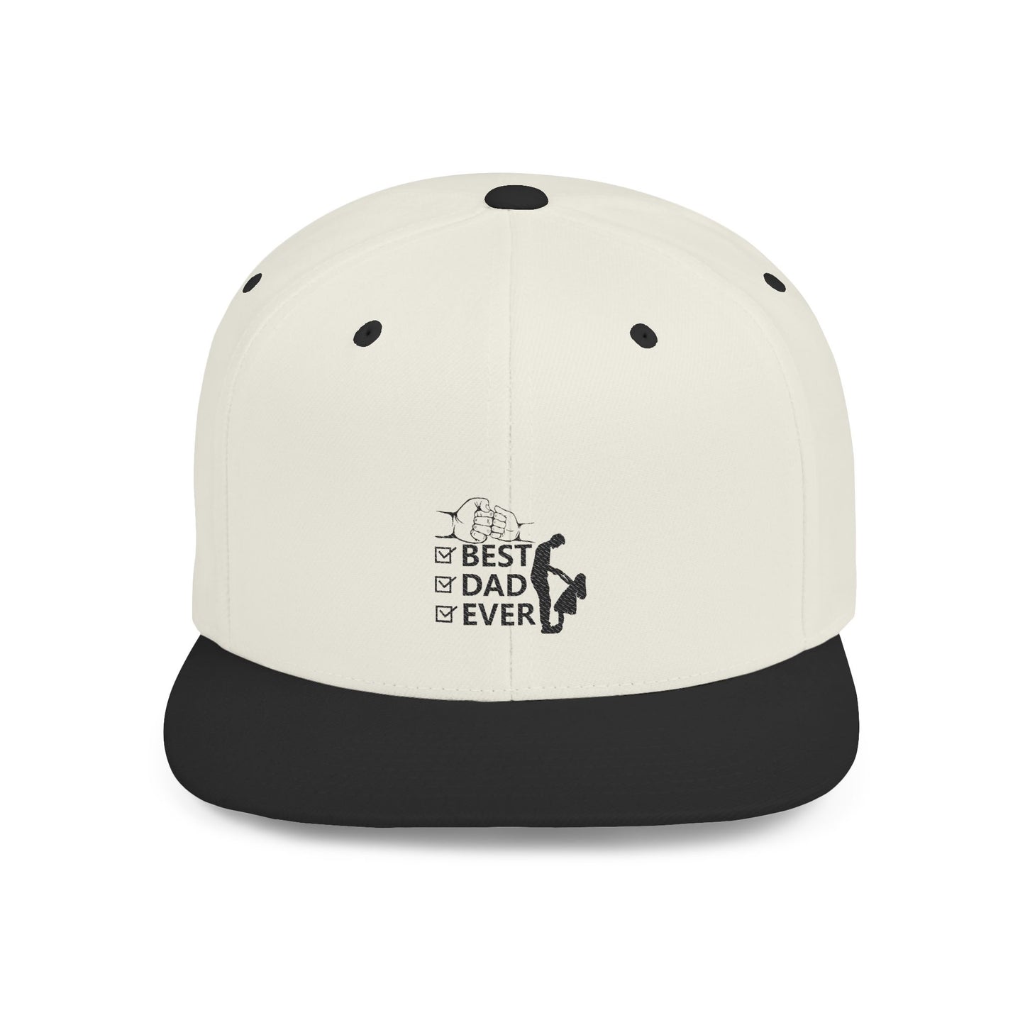 Best Dad Ever Flat Bill Snapback Hat