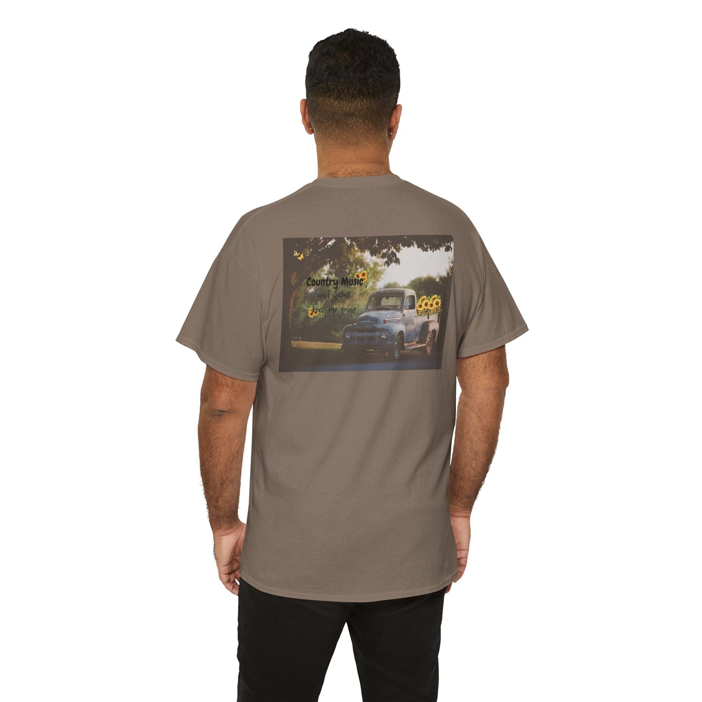 Unisex Heavy Cotton Tee with Country Music Design - Perfect for Music Lovers & Casual Outings