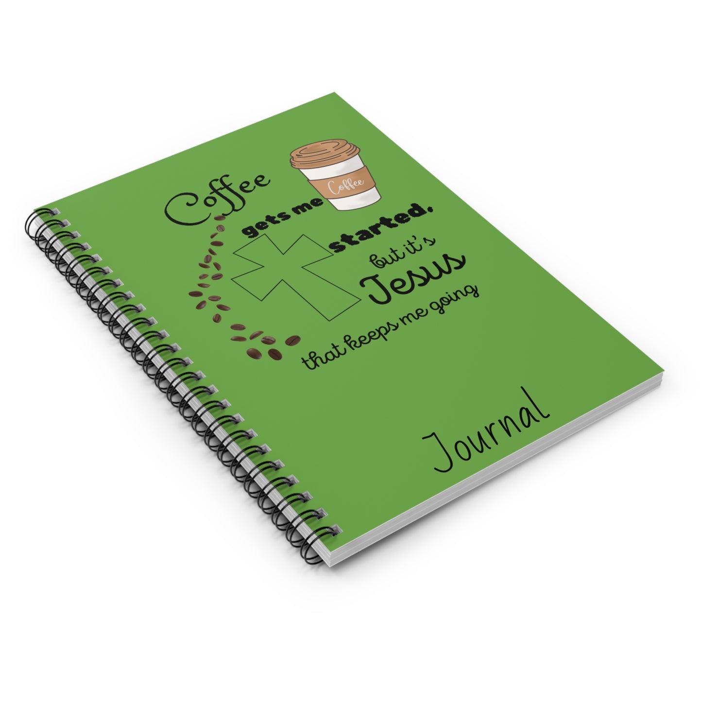 Christian Coffee Spiral Notebook - Inspirational Journal for Daily Reflections, Note-Taking, Gift for Coffee Lovers, Unique [...]