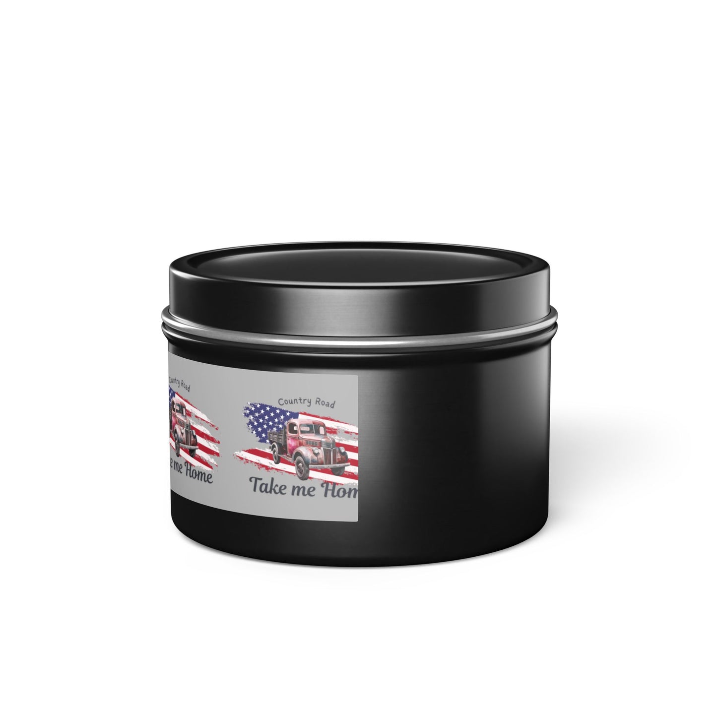 Rustic Tin Candle - 'Take Me Home' with Vintage Truck Design