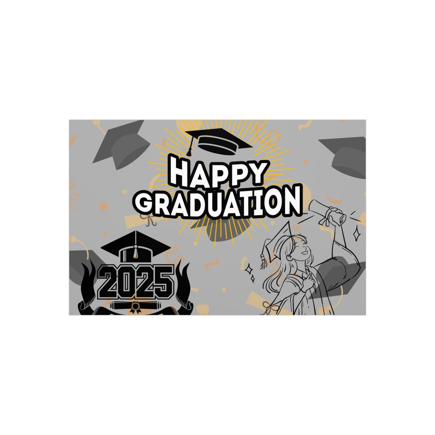 Graduation Foam Board Sign – Happy Graduation 2025 Decoration