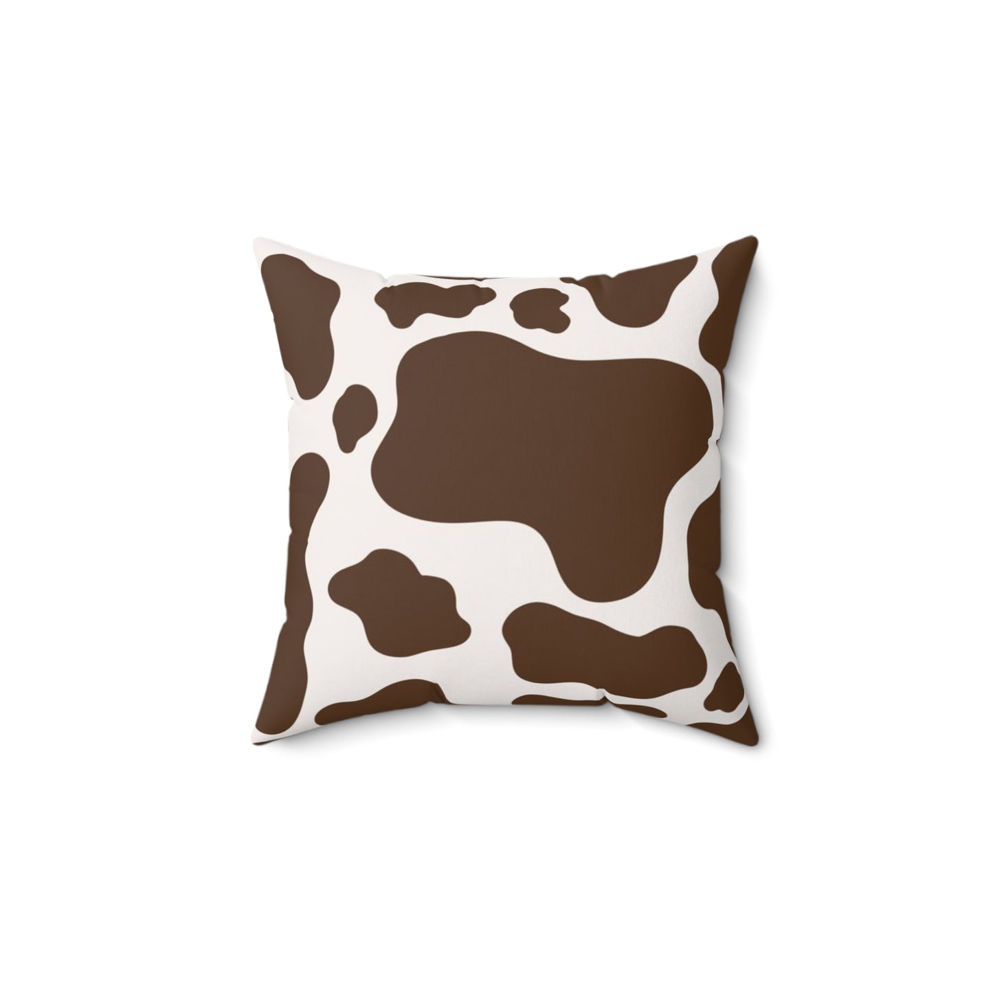 Cowboy University Square Pillow - Rustic Home Decor with Cow Print