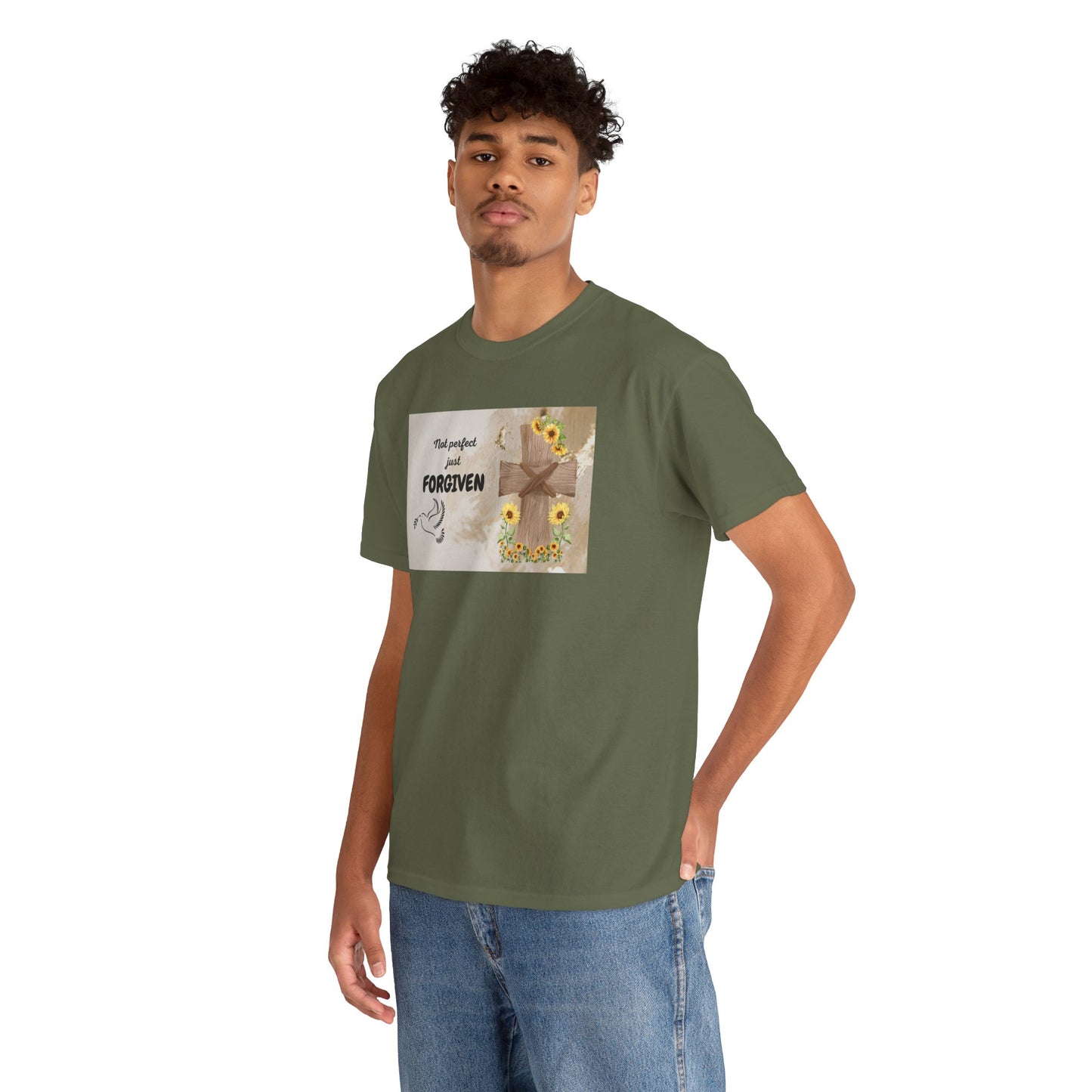 Forgiven Inspirational Tee, Unisex Cotton Shirt, Motivational Gift, Faith-Based Apparel, Summer Casual Wear, Spiritual Reminder