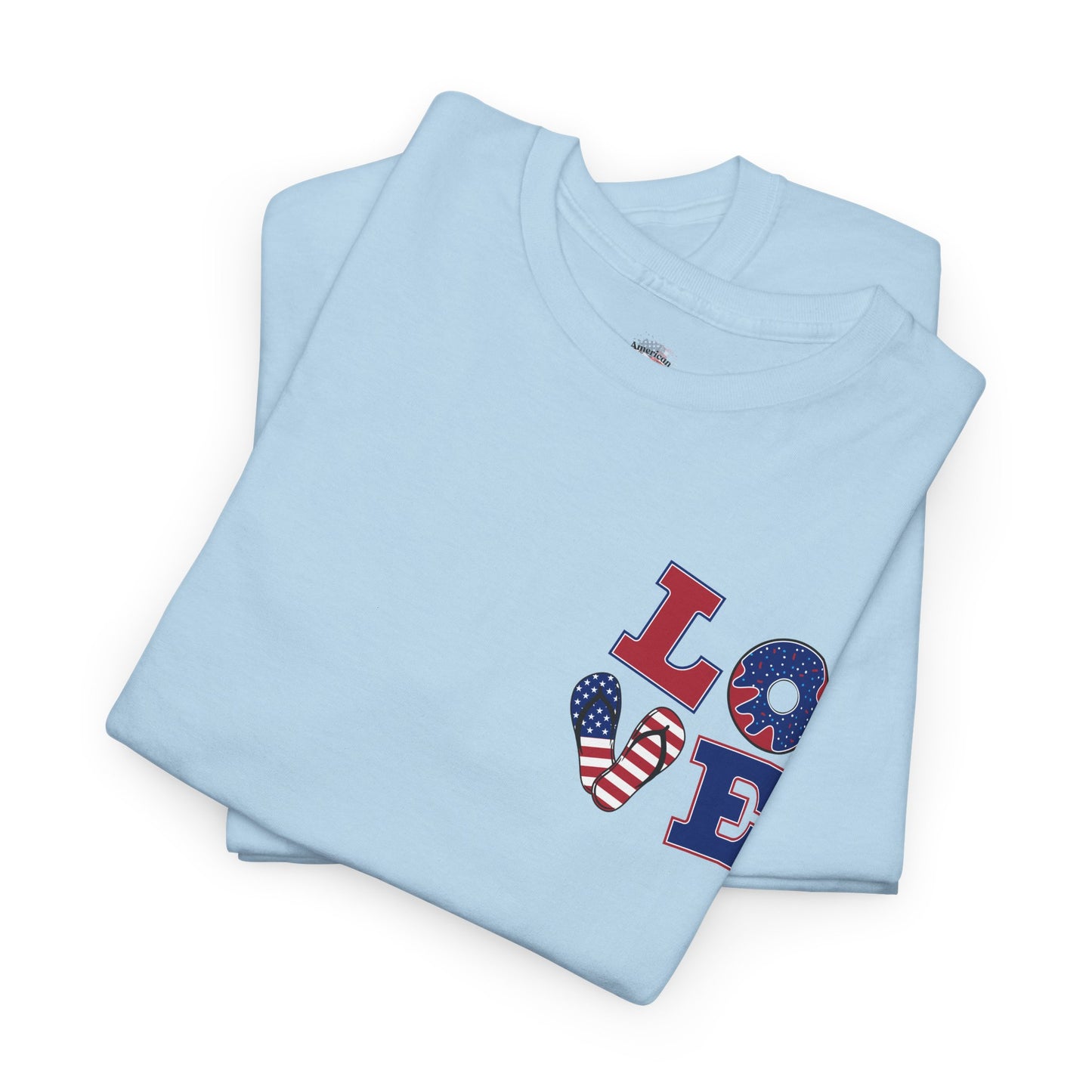 Patriotic Love Unisex Heavy Cotton Tee - God Bless the USA Design