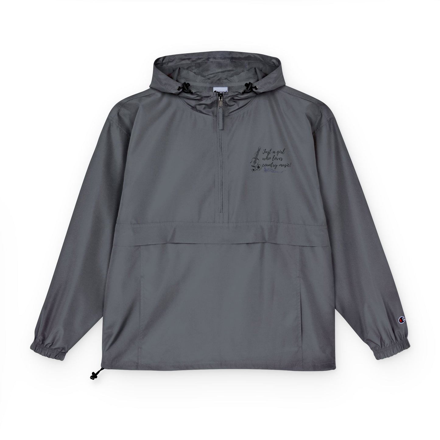 Unisex Packable Anorak Jacket - Lightweight Orange Rain Gear with Inspirational Quote