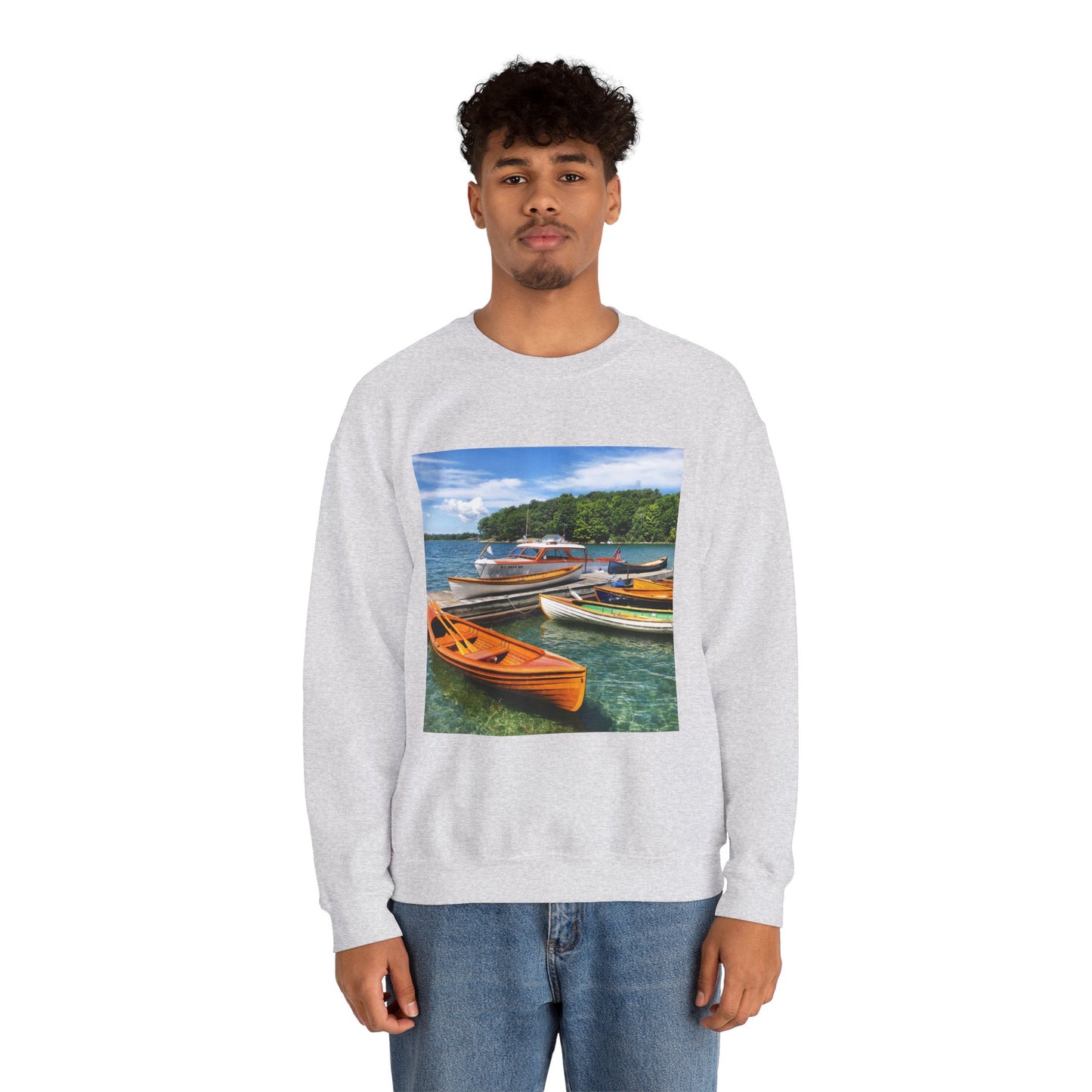 Scenic Boats Unisex Heavy Blend™ Crewneck Sweatshirt - Perfect for Nautical Enthusiasts