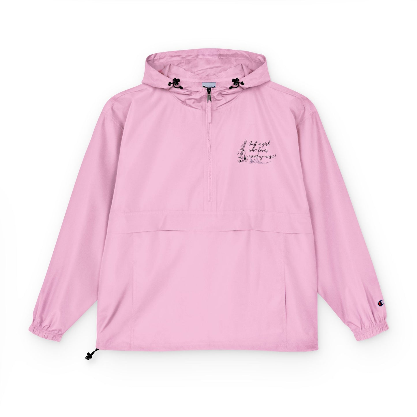 Unisex Packable Anorak Jacket - Lightweight Orange Rain Gear with Inspirational Quote